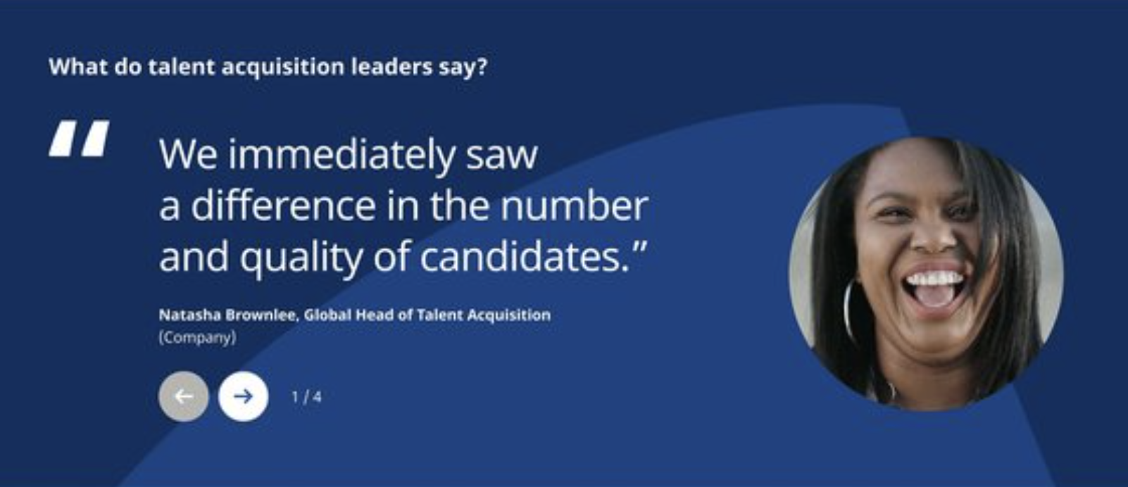 Talent acquisition leaders testimonial
