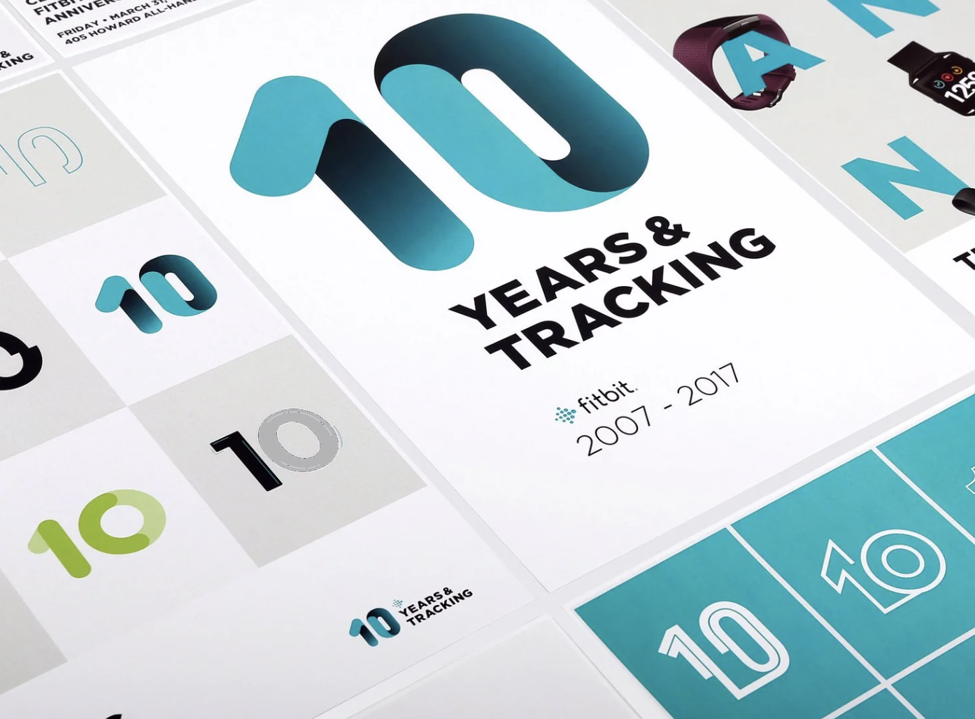 10 Years and Tracking anniversary posters